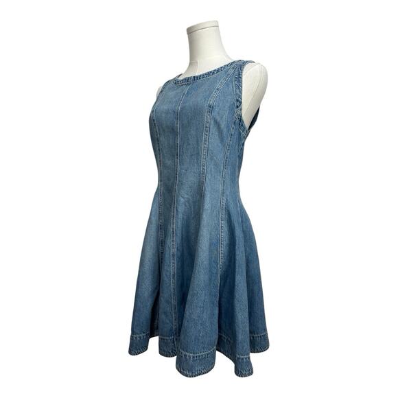 $148 NWT Madewell Circle Mini Dress Women's Size Small Airy Denim Edition NV344 - Picture 3 of 8